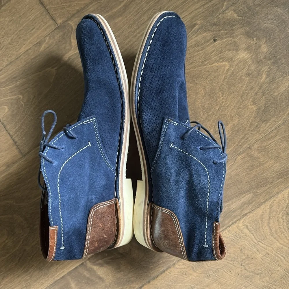 Steve Madden Hendric Chukka Boots Navy Suede Size 10